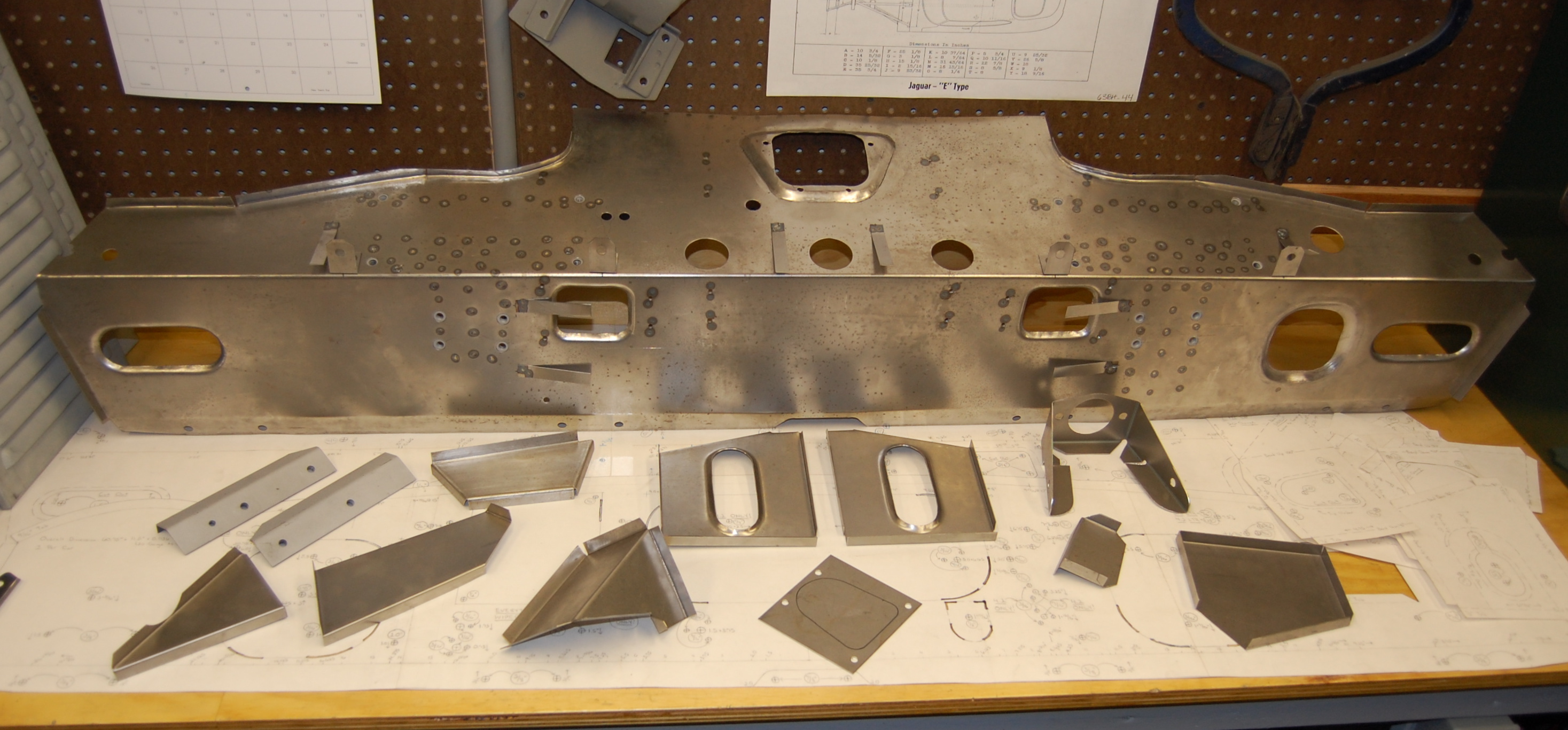 Jaguar e type body sales panels